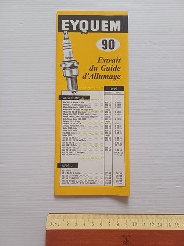 Eiquem guida applicazione candele auto 1990 manuale tabelle conversione