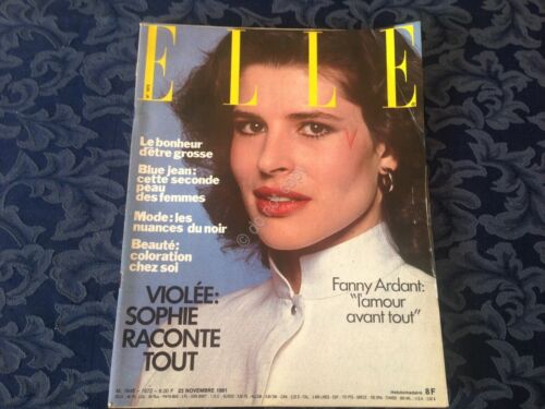 ELLE FRANCE Rivista Magazine 23 Novembre 1981 n.1872 Fanny Ardant