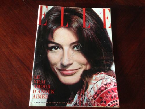 ELLE FRANCE Rivista Magazine 28 Luglio 1966 n.1075 Anouuk Aimee