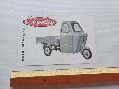 Empolini produzione motocarri depliant anni 60 italiano originale