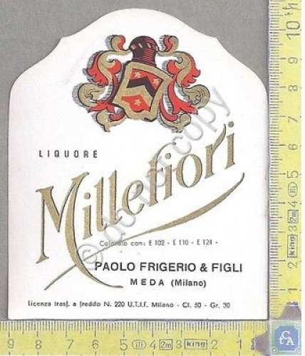 Etichetta - Label - Millefiori (cl 50) - FRIGERIO & …