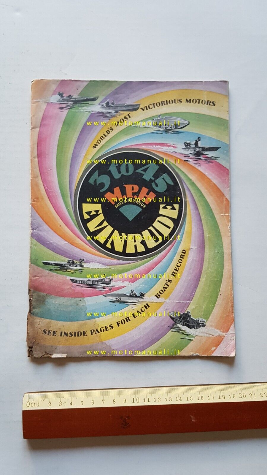 Evinrude 1929 produzione motori fuoribordo originale USA depliant