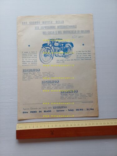 Excelsior Talisman Twin 250 1952 depliant italiano originale