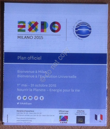Expo Milano 2015 - Piantina dell'esposizione in lingua Francese