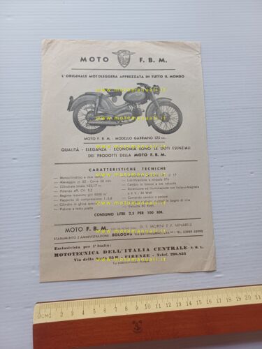 F.B.M. Gabbiano 125 anni 50 depliant italiano originale