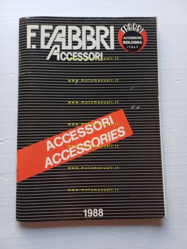 Fabbri catalogo generale accessori Vespa Ciao ciclomotori moto 1988 originale