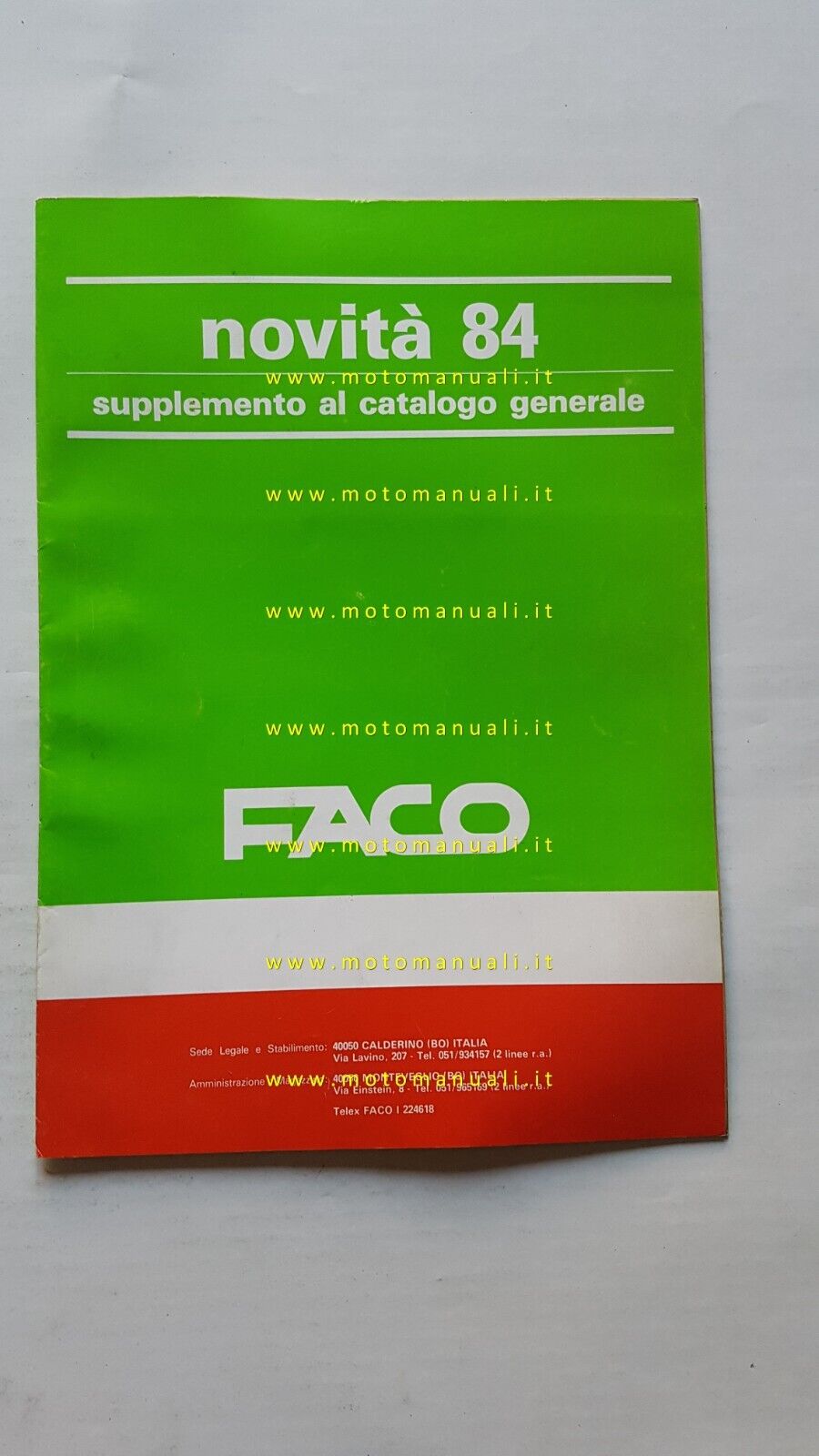 FACO catalogo novit 1984 marmitte accessori Vespa Ciao originale