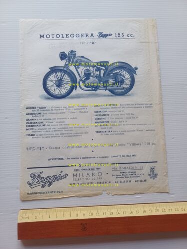 Faggi Villiers 125 tipo A depliant italiano originale