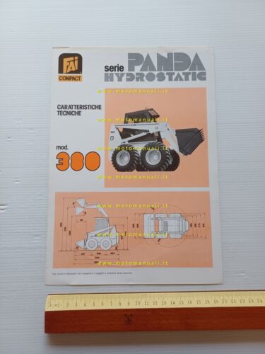 FAI pala gommata Panda 300 Hydrostatic anni 80 depliant originale