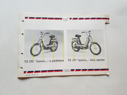 Fantic 50 Issimo TX 310 Kick-Starter-TX 311 Pedali catalogo ricambi …