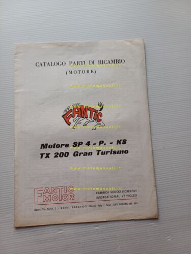 Fantic 50 TX 200 Gran Turismo catalogo ricambi MOTORE SP4 …