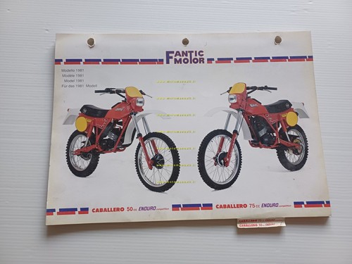 Fantic Caballero 50 - 75 Enduro Competition 1981 catalogo ricambi …