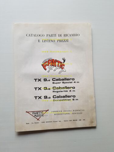 Fantic Caballero 50 4-6M TX 9.4-TX 9.8-TX 9.9 catalogo ricambi …