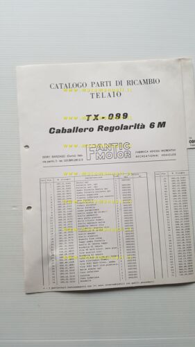 Fantic Caballero 50 Regolarità 6M TX-099 1976 catalogo ricambi TELAIO …