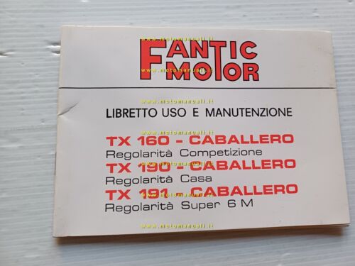 Fantic Caballero 50 TX 160 TX 190 TX 191 1976 …
