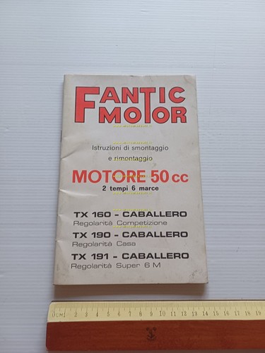 Fantic Motor Caballero manuale officina motore 50 1976 italiano originale
