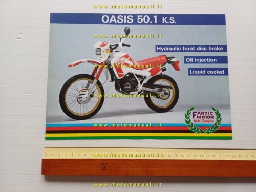 Fantic Motor Oasis 50.1 KS 1986 depliant originale ITALIANO brochure