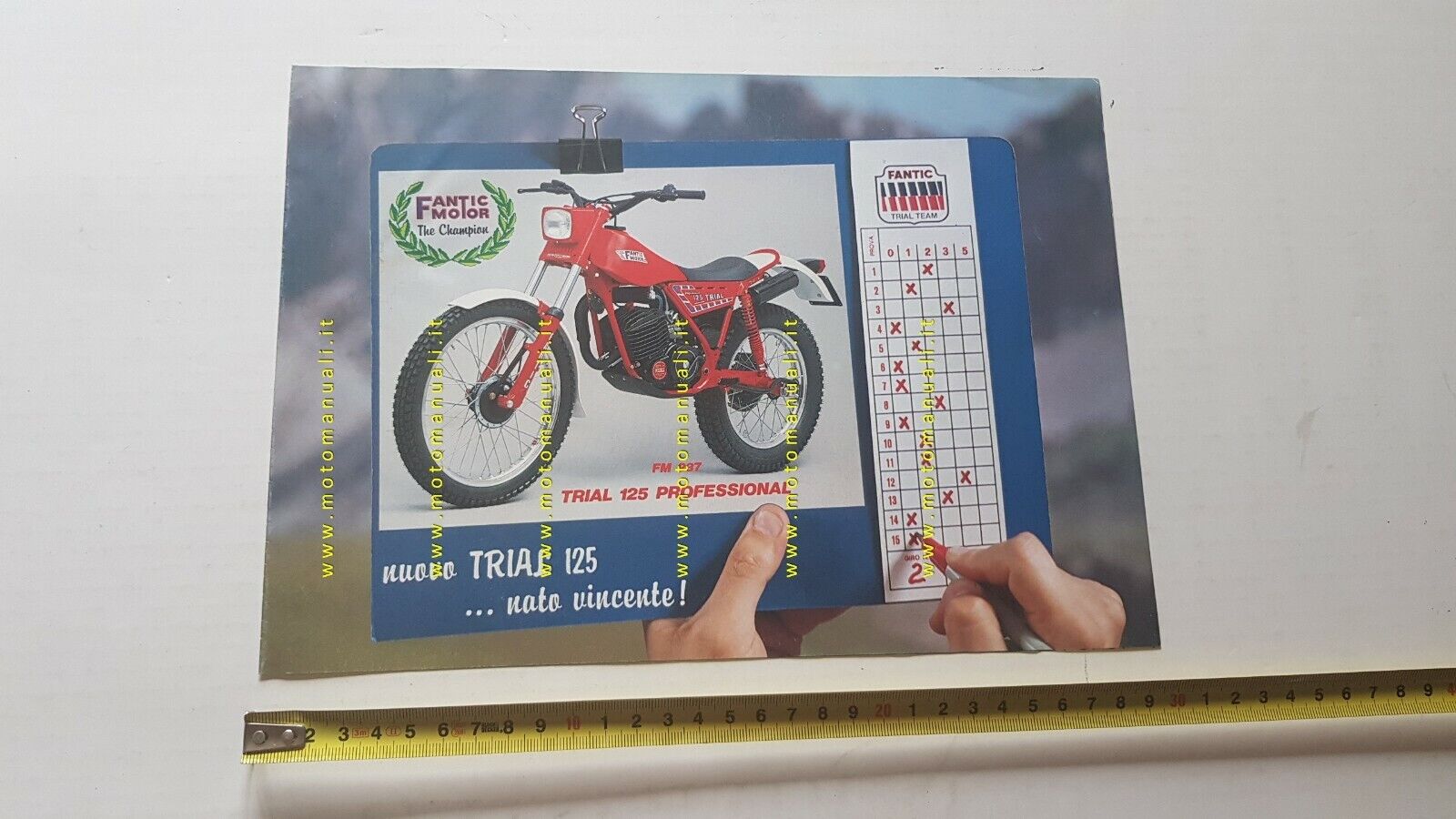 Fantic Motor Trial 125 Professional 1983 depliant originale moto