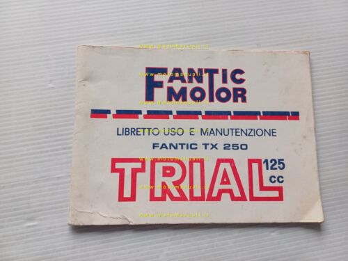 Fantic Motor Trial 125 TX 250 1978 manuale uso manutenzione …