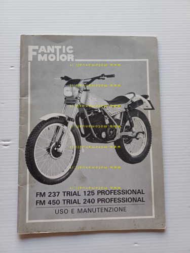 Fantic Motor Trial 240 -125 Professional 1983 manuale uso manutenzione …