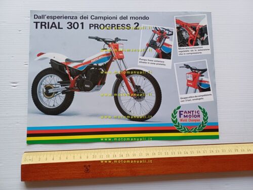 Fantic Motor Trial 301 Progress 2 1986 depliant originale moto