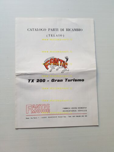 Fantic MOTORE 50 Gran Turismo TX 200 1975 catalogo ricambi …