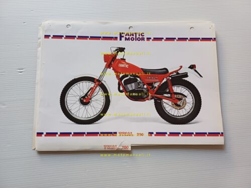 Fantic Trial 200 1979-80 catalogo ricambi originale spare parts catalogue