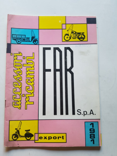 FAR catalogo 1981 MARMITTE ACCESSORI Vespa moto originale