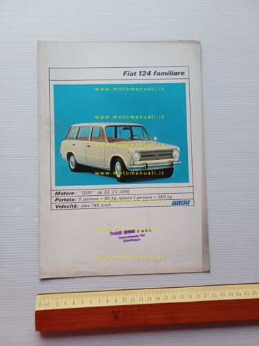 FIAT 124 Familiare depliant italiano originale