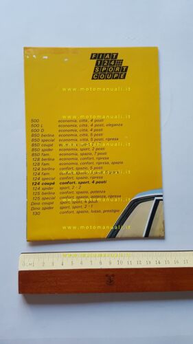 Fiat 124 Sport Coupè depliant poster originale italiano