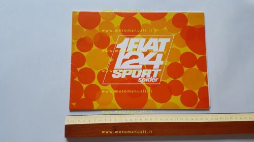 Fiat 124 Sport Spider depliant poster originale italiano