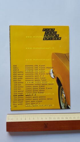 Fiat 124 Sport Spider depliant poster originale italiano