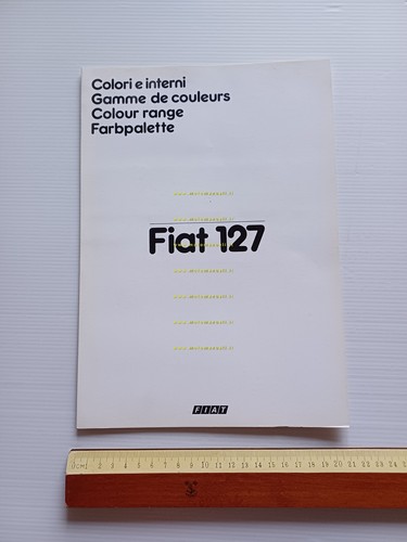 Fiat 127 modelli 1981 cartella colori carrozzeria- interni depliant originale