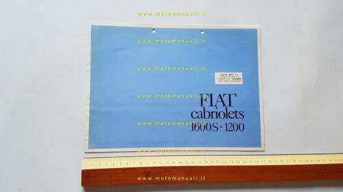 Fiat 1600 S - 1200 cabriolet depliant originale francese