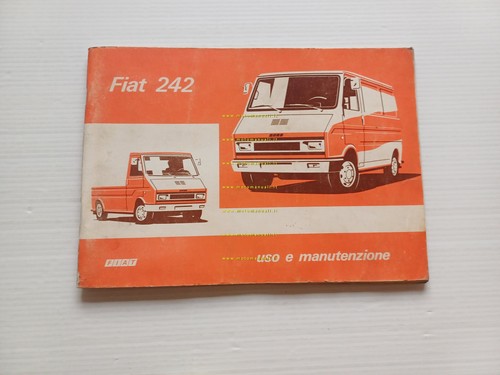 Fiat 242 furgone 1975 manuale uso manutenzione originale italiano