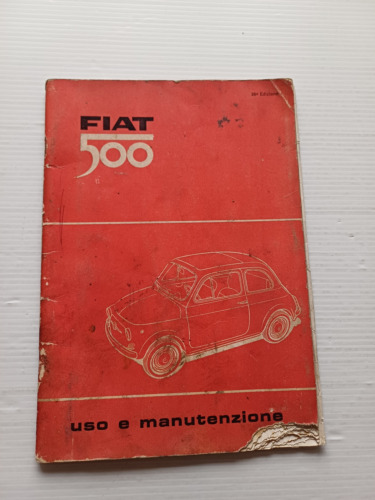 FIAT 500 (110 F) 1966 manuale uso manutenzione libretto istruzioni …