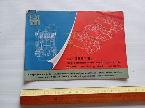 Fiat 500 B Topolino Berlina - Furgonette depliant Francese originale