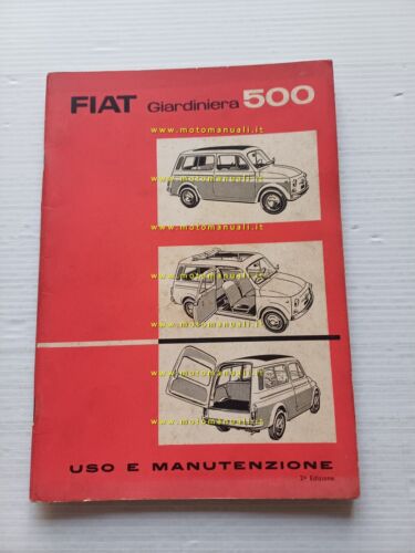 FIAT 500 Giardiniera 1960 Manuale Uso Manutenzione Libretto Istruzioni originale