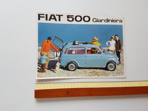 Fiat 500 Giardiniera 1965 depliant originale italiano