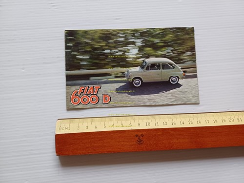 Fiat 600 D depliant originale italiano anni 60