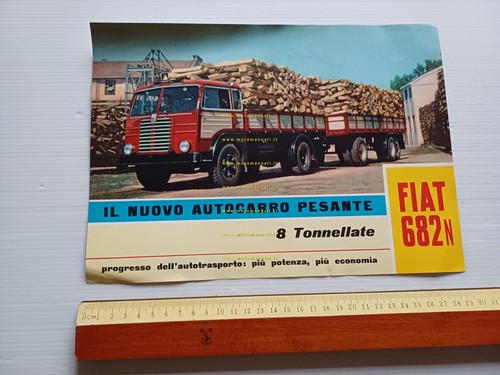 Fiat 682 N autocarro depliant italiano originale
