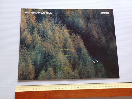 Fiat Abarth 124 Rally 1972 depliant italiano originale