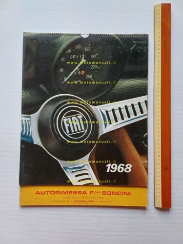 FIAT calendario 1968 italiano originale completo Dino