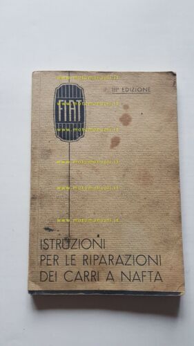 Fiat manuale officina autocarri Diesel 1934 originale owner's manual