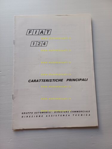 FIAT modelli 124 2a Serie manuale officina caratt. tecniche dati …