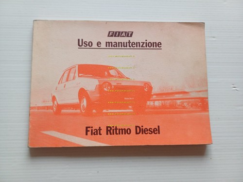 Fiat Ritmo Diesel 1980 manuale uso manutenzione originale italiano