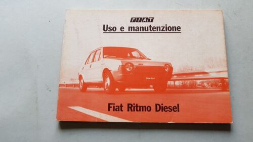 Fiat Ritmo Diesel modelli 1980 Manuale Uso Manutenzione Libretto originale …