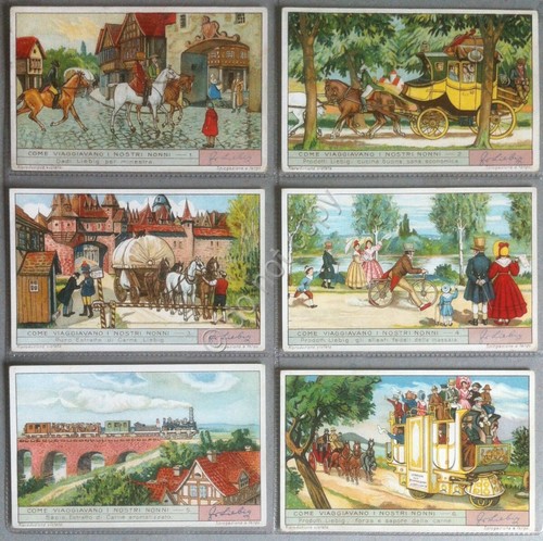 Figurine Liebig Italia Sang. 1312 - Come viaggiavano i nostri …