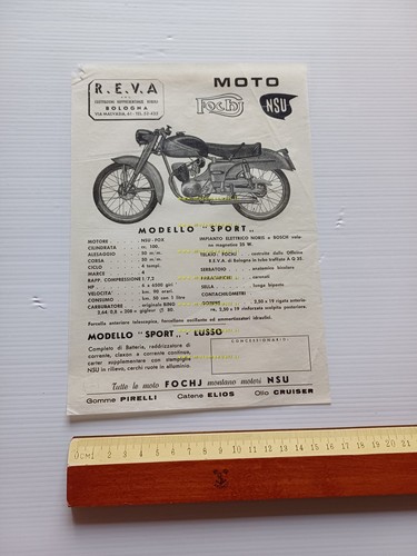 Fochj-NSU Fox 100 depliant italiano originale