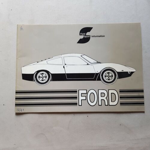 Ford produzione 1971 modelli corsa sport depliant originale brochure tedesco